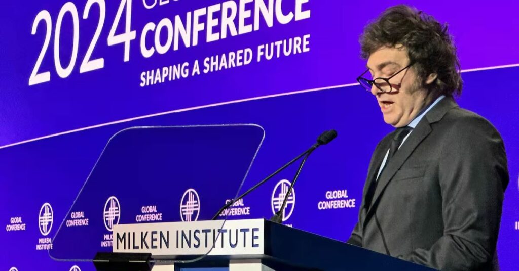 Milei ante el Instituto Milken: “El sueño americano renació en la Argentina” Milei ante el Instituto Milken: “El sueño americano renació en la Argentina”