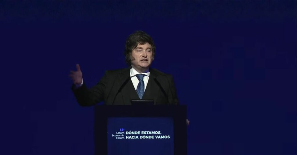 Presidente Javier Milei en la 12° Edición del Latam Economic Forum.