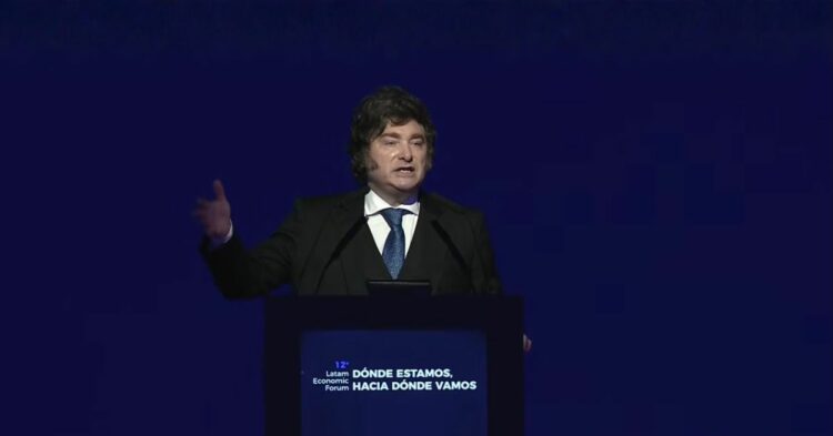 Presidente Javier Milei en la 12° Edición del Latam Economic Forum.