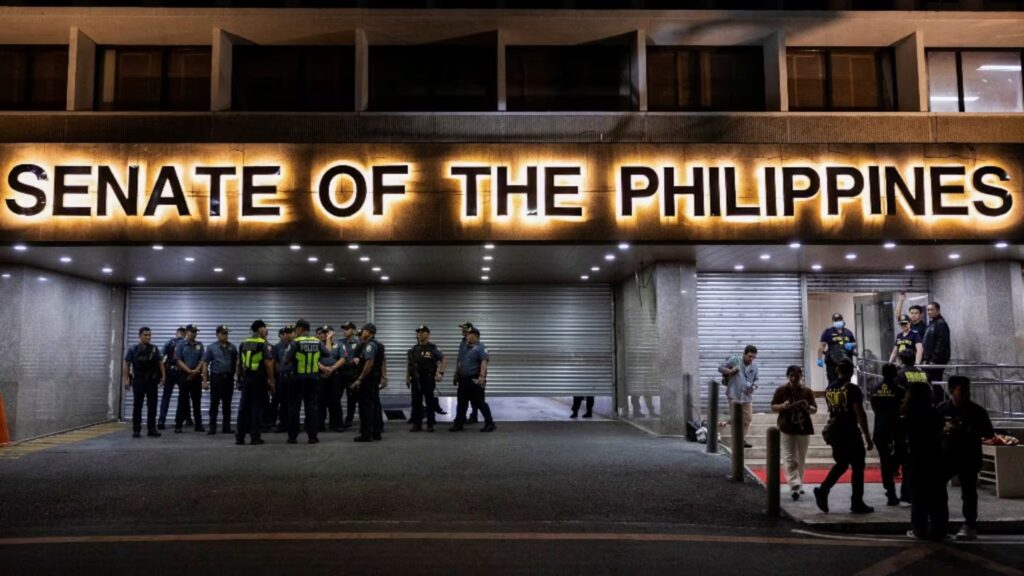 Disparos y tensión en el Senado filipino por un operativo contra un aliado de Duterte Disparos y tensión en el Senado filipino por un operativo contra un aliado de Duterte