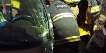 Accidente múltiple: rescataron a un conductor atrapado tras un choque sobre Ruta 38