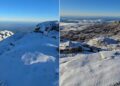 La ola polar llegó a Córdoba y el cerro Champaquí amaneció cubierto de nieve