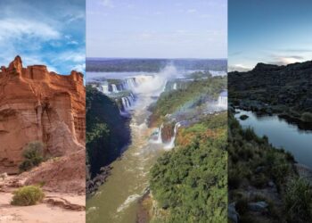 Foto: Parque Nacional Talampaya, Parque Nacional Iguazú y Parque Nacional Quebrada del Condorito.