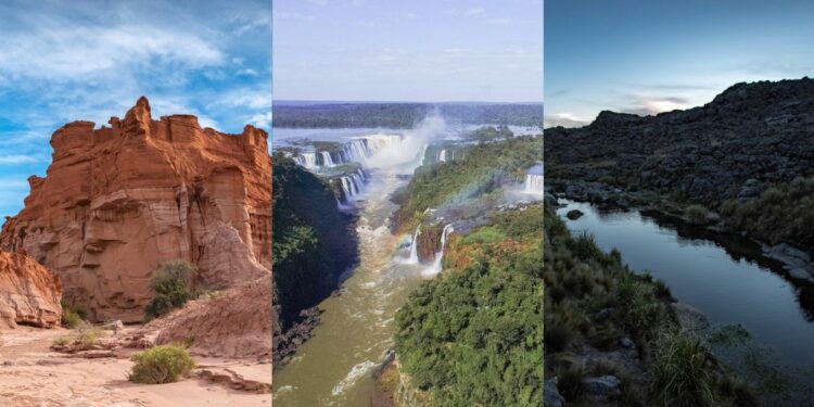 Foto: Parque Nacional Talampaya, Parque Nacional Iguazú y Parque Nacional Quebrada del Condorito.