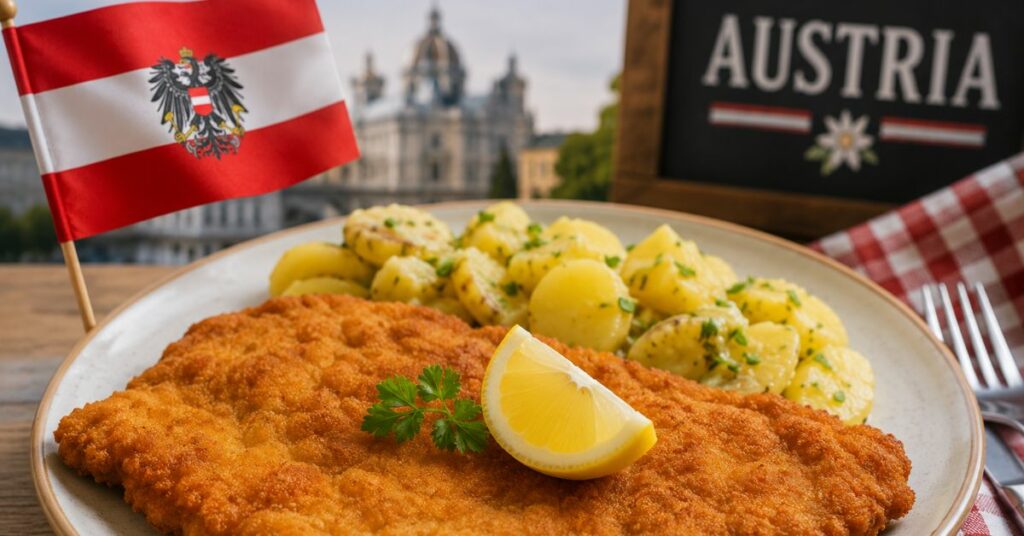 Austria y Argentina, unidas por el grupo y por ¿la milanesa? El Wiener Schnitzel, una fina milanesa de ternera empanada y frita, es uno de los platos más emblemáticos de Austria.