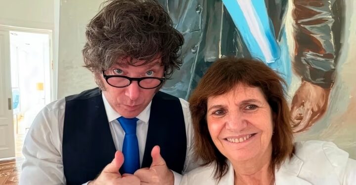 Javier Milei y Patricia Bullrich.