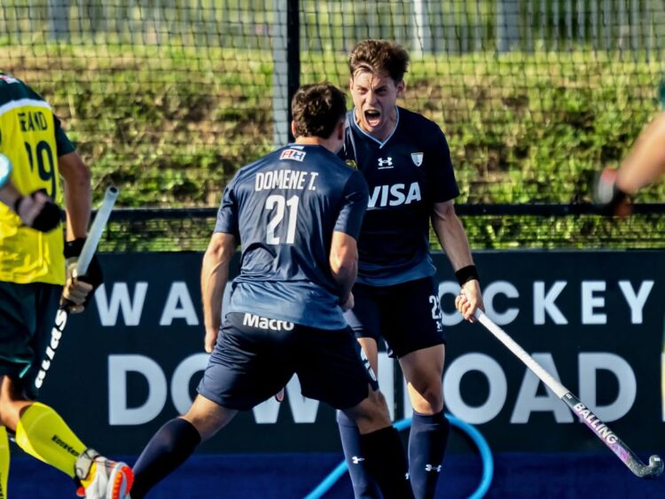 Los Leones derrotaron a Australia con doblete del cordobés Domene Tomás Domene fue la figura en la victoria argentina.