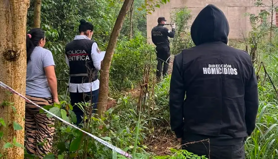 Crimen de Dulce: la causa no tiene pistas firmes, ni sospechosos Lugar donde se halló el cuerpo de Dulce María Beatriz Candia.