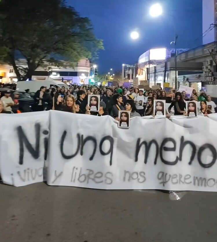 Movilización Ni Una Menos en Villa María.