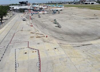 Obras en Aeroparque.