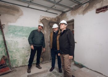 Passerini visitó las obras del Hospital Veterinario Municipal