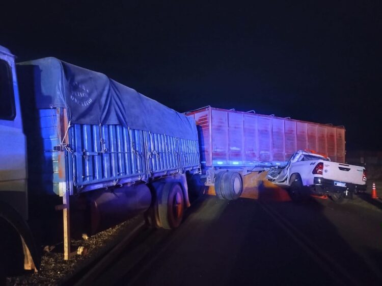 El conductor de una Hilux murió al impactar contra un camión en la ruta E-79.