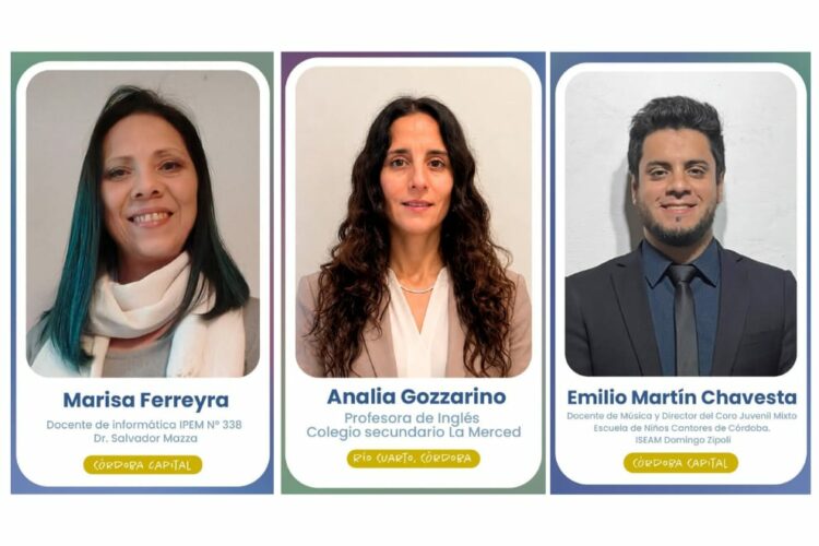 Tres docentes cordobeses quedaron entre los mejores educadores del país Tres docentes cordobeses fueron elegidos semifinalistas del premio nacional “Docentes que Inspiran” entre más de 2.500 postulaciones.