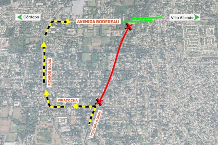 Por la obra en Av. Bodereau, habrá un corte total por cinco días: cómo desviar