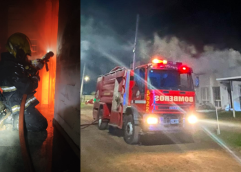 Bomberos controlaron un incendio en Villa Retiro que dejó tres heridos