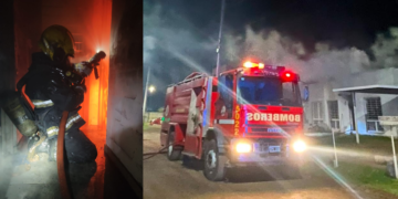 Bomberos controlaron un incendio en Villa Retiro que dejó tres heridos