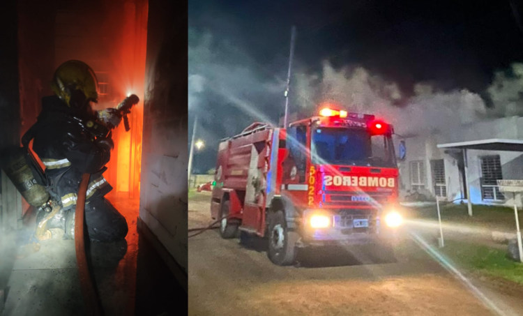 Bomberos controlaron un incendio en Villa Retiro que dejó tres heridos