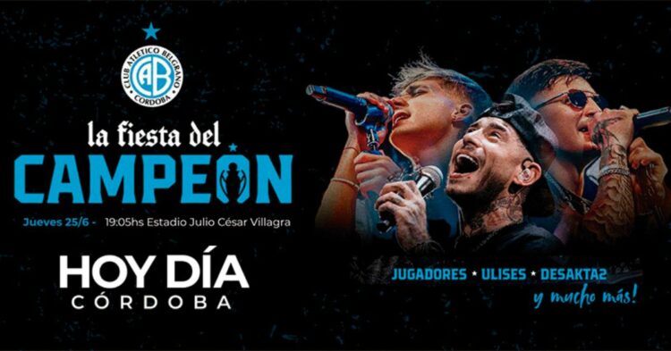 Fiesta del Campeón: ganá entradas para el festejo de Belgrano Belgrano convoca a todo el pueblo celeste a vivir un evento espectacular para celebrar el histórico título de la Liga Profesional.