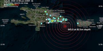 República Dominicana sufrió un sismo de 5 grados