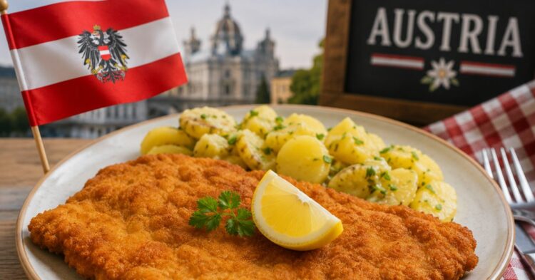 Austria y Argentina, unidas por el grupo y por ¿la milanesa? El Wiener Schnitzel, una fina milanesa de ternera empanada y frita, es uno de los platos más emblemáticos de Austria.