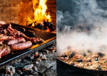 Asado vs. paella: el duelo gastronómico que acompañó la final entre Argentina y España