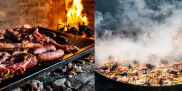 Asado vs. paella: el duelo gastronómico que acompañó la final entre Argentina y España Asado vs. paella: el duelo gastronómico que acompañó la final entre Argentina y España