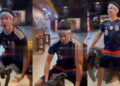 Dictaron prisión preventiva para un argentino por gestos racistas Ayala haciendo gestos racistas.