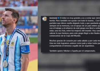 "El dolor es muy grande", Lionel Messi a través de su cuenta oficial en Instagram.
