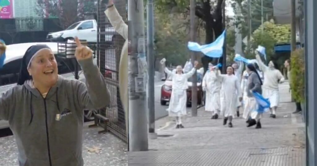 El festejo más tierno: monjas de Alta Córdoba celebraron el pase de Argentina a la final