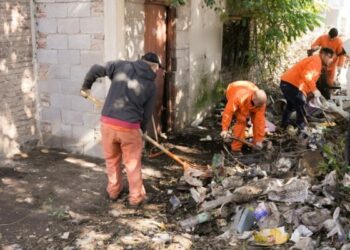 Un basural en el patio: limpiaron una casa en barrio 1° de Mayo y sacaron 79 toneladas basura