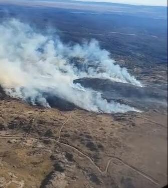 Controlan varios focos activos en La Calera y otros puntos de la provincia Imágenes aéreas del foco en el departamento Pocho.