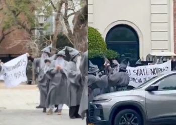 Argentinos vestidos de Gandalf marcharon contra el empresario Peter Thiel