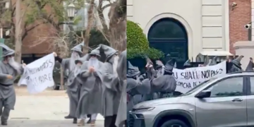Argentinos vestidos de Gandalf marcharon contra el empresario Peter Thiel