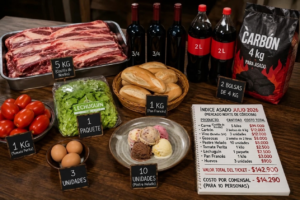 El Índice Asado bajó en julio y preparar una parrillada costó $142.900 para 10 personas