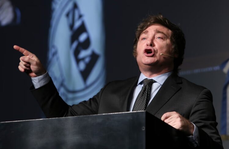 El presidente Milei, en gira internacional.