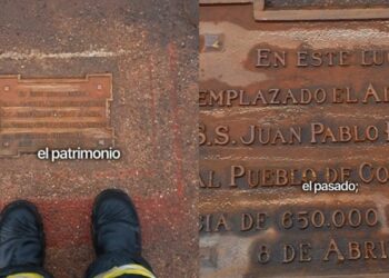 FAdeA recuperó una placa que recuerda la misa de Juan Pablo II