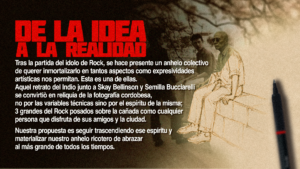 Una foto que se convierte en estatua: proyectan un homenaje al Indio Solari en La Cañada