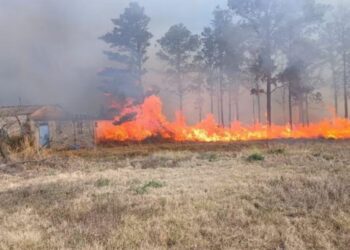 Incendio en Yacanto. Foto: Policía de Córdoba
