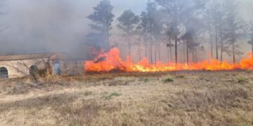 Incendio en Yacanto. Foto: Policía de Córdoba