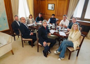 La mesa política en Casa Rosada.