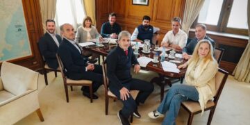 La mesa política en Casa Rosada.