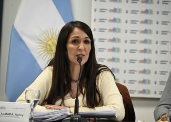 Nancy Almada, impulsora del proyecto de Ley Fede, durante el debate en la Legislatura de Córdoba.