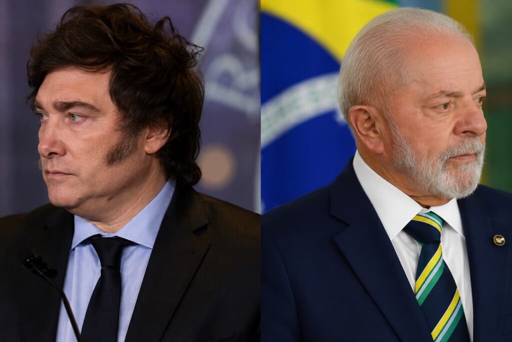 El Gobierno calificó de “unilateral” la decisión de Brasil de retirar a su embajador Javier Milei y Luiz Inácio "Lula" da Silva.