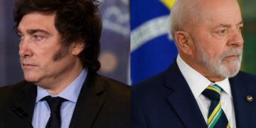 Javier Milei y Luiz Inácio "Lula" da Silva.