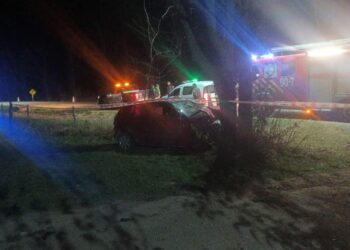 Fotografía en relación al accidente de tránsito fatal ocurrido en Villa San Isidro (Dptal. Santa María).