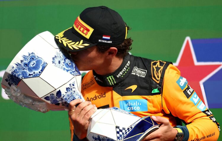 Norris celebró la última carrera en Zandvoort y Colapinto terminó 14º