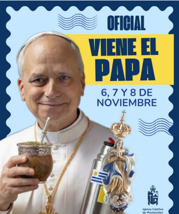 Perú y Uruguay anuncian con entusiasmo la próxima gira del Papa El posteo de la Iglesia de Montevideo tras el anuncio oficial de la llegada del Papa.