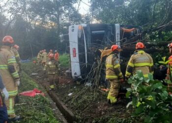 Tragedia en Brasil: volcó un micro turístico y murieron al menos 10 personas Tragedia en Brasil: volcó un micro turístico y murieron al menos 10 personas