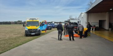 Un paracaidista sufrió un accidente durante una práctica Un paracaidista sufrió un accidente durante una práctica