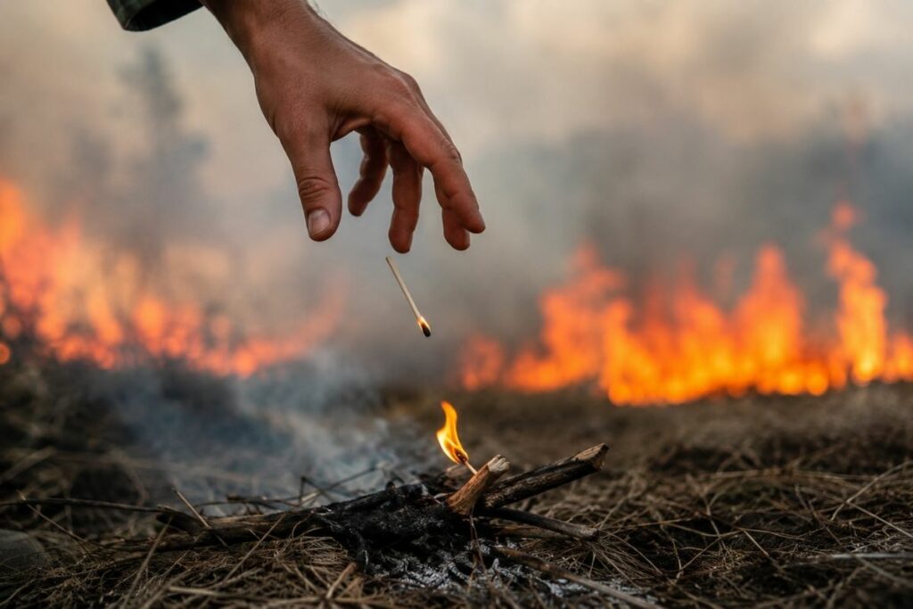 El fuego puede propagarse rápidamente cuando se combina con altas temperaturas, baja humedad y viento.